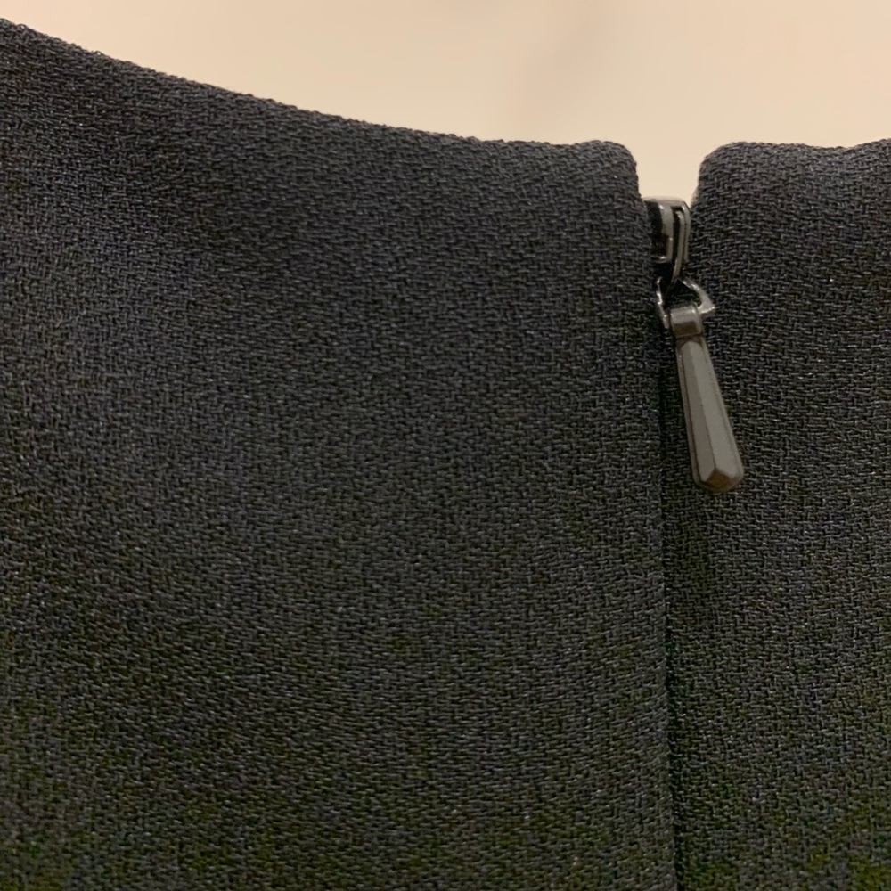 NWOT🖤LINDA ALLARD ELLEN TRACY FORMAL BLACK SLIT DRESS🖤ZIPPER BACK SZ PETITE 4 - Picture 8 of 12